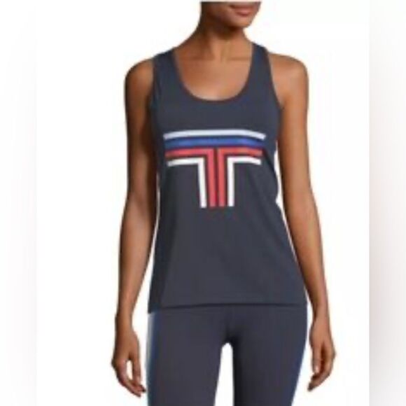 Tory Burch Sport GRAPHIC T MESH-BACK TANK - Picture 1 of 7